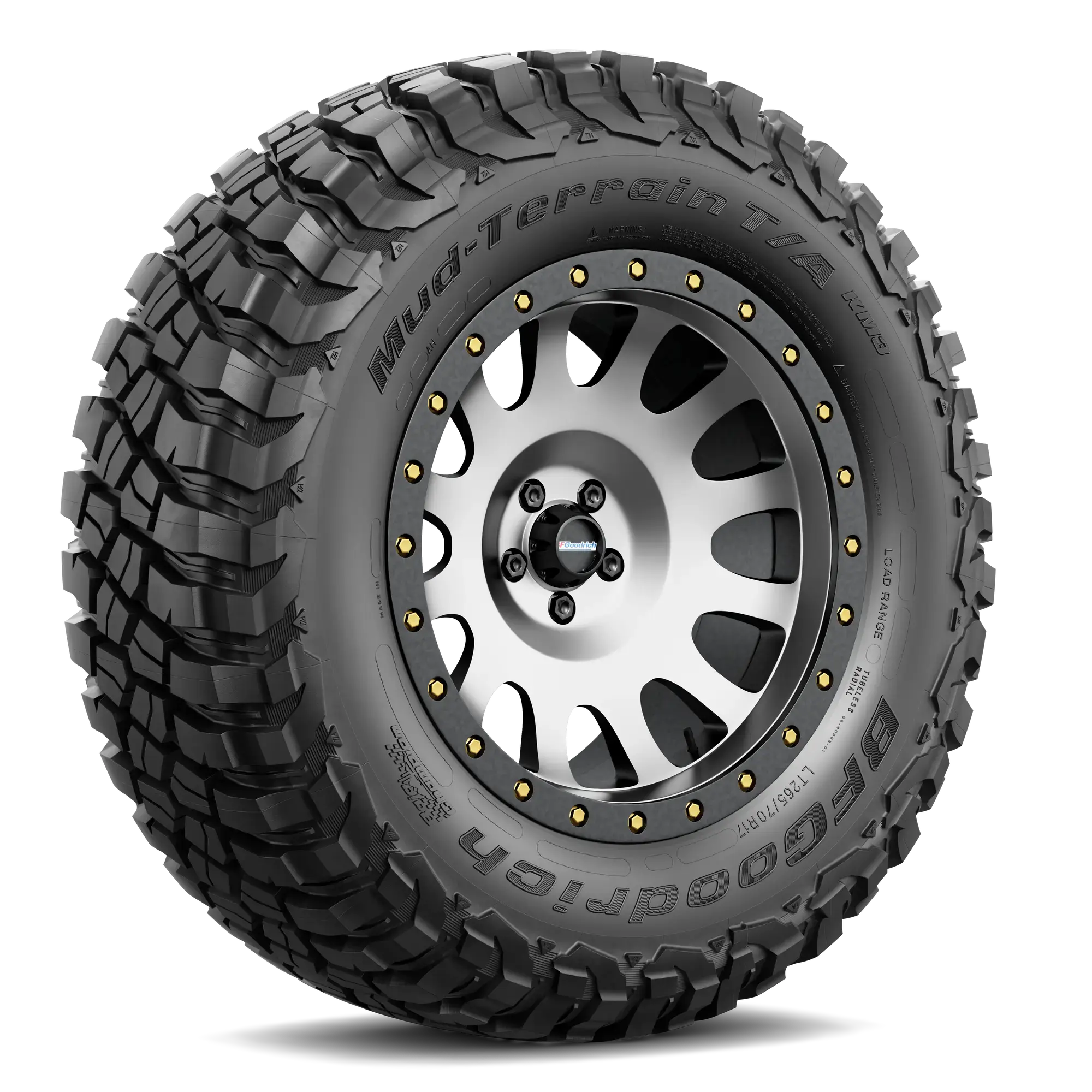 Llanta BFGOODRICH MUD TERRAIN T/A KM3 265/70 R17 121Q LRE Una (llanta + rin) Cuadrado