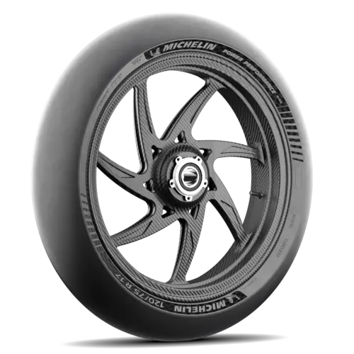 Ελαστικό MICHELIN POWER PERFORMANCE SLICK Εμπρός Ελαστικό παντός καιρού 120/75 R17 A (ελαστικό + ζάντα) Τετράγωνο