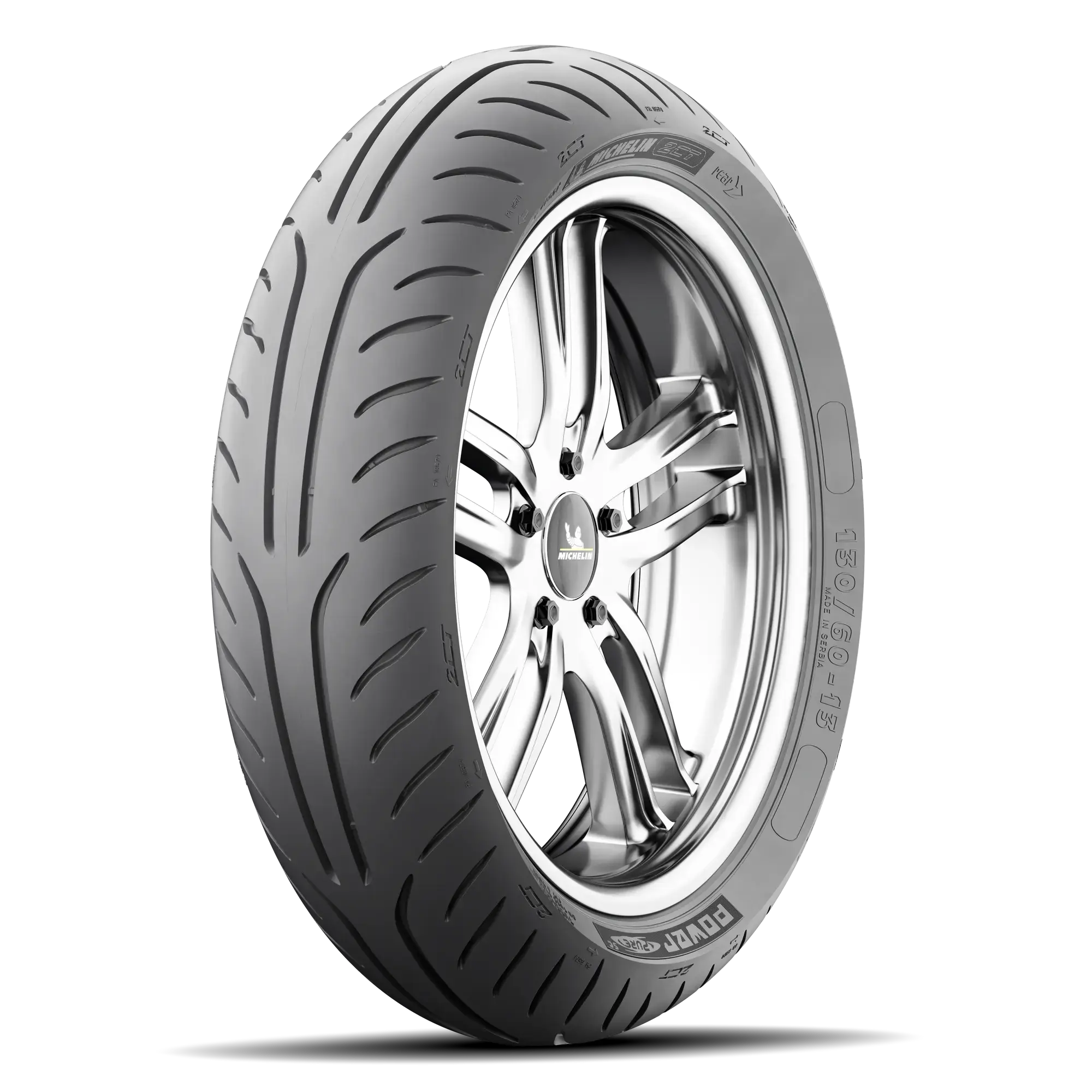 Pneu MICHELIN POWER PURE SC Traseiros Pneu para todas as estações 130/60 13 63S A (pneu + aro) Quadrado
