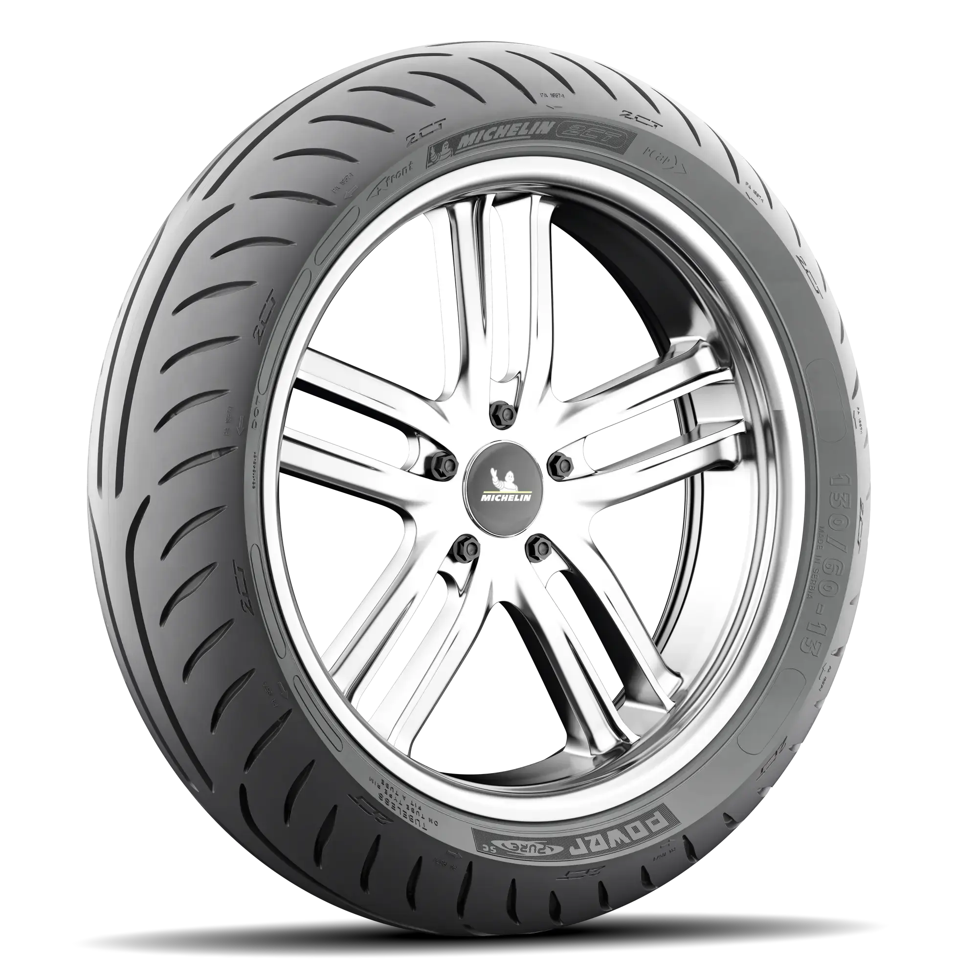 Pneu MICHELIN POWER PURE SC Traseiros Pneu para todas as estações 130/60 13 63S A (pneu + aro) Quadrado