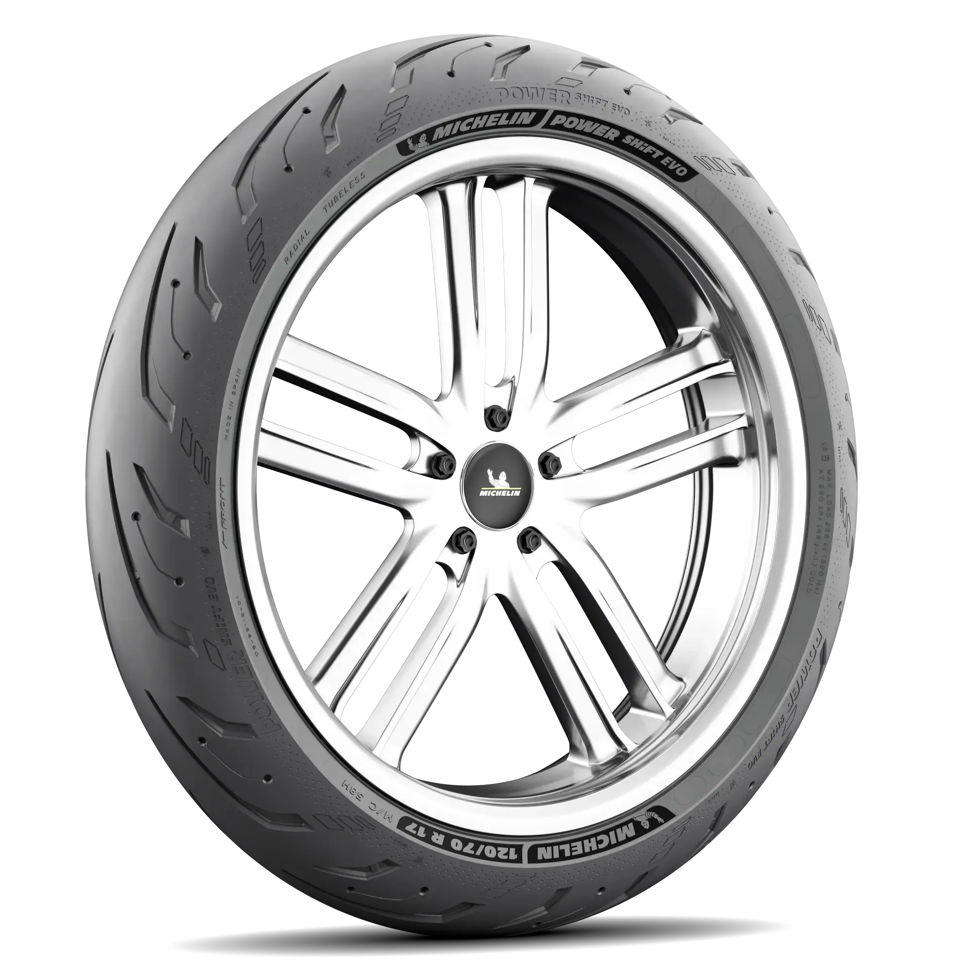 Tyre MICHELIN POWER SHIFT EVO Front 120/70 R17 58H A (tyre + rim) Square