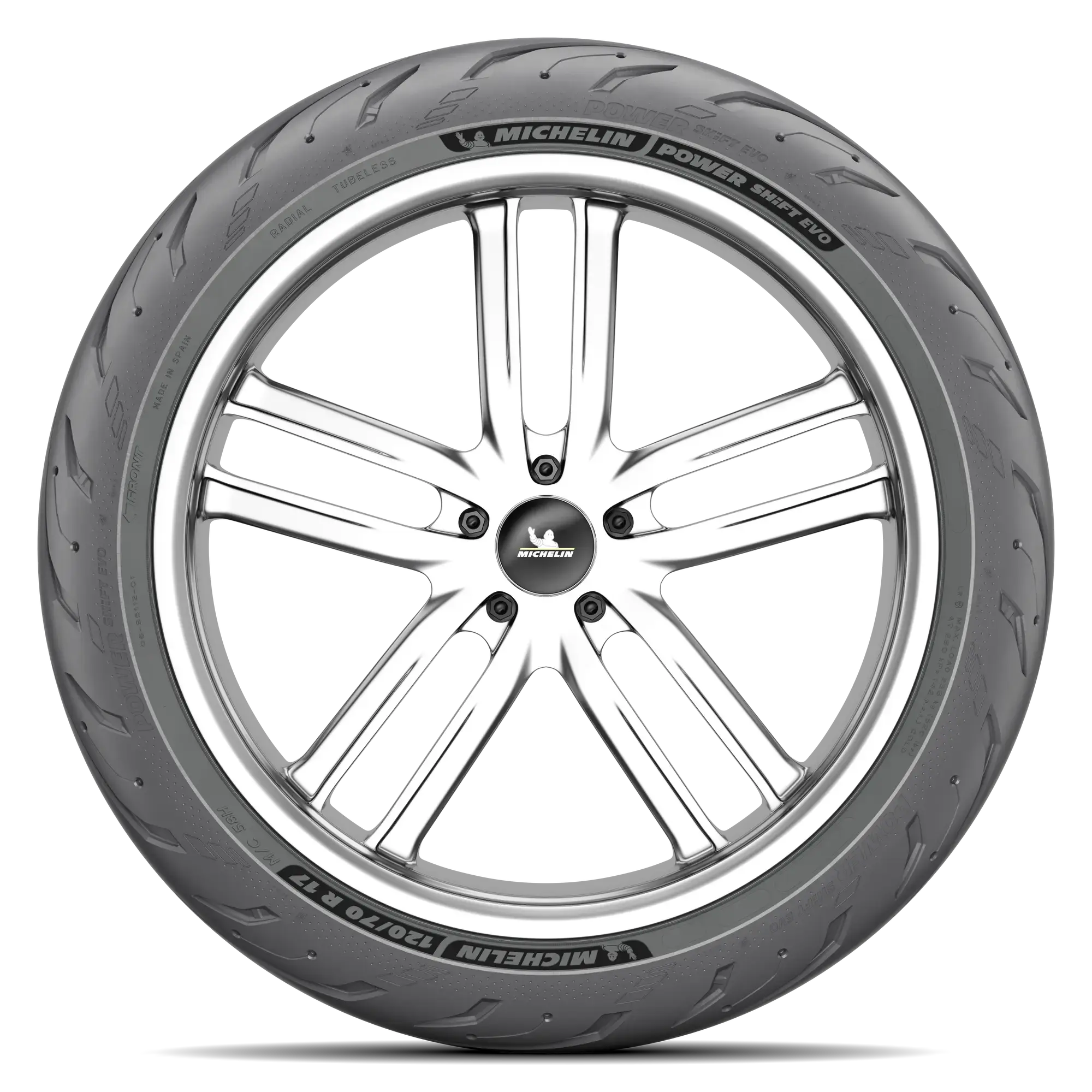 Tyre MICHELIN POWER SHIFT EVO Front 120/70 R17 58H A (tyre + rim) Square