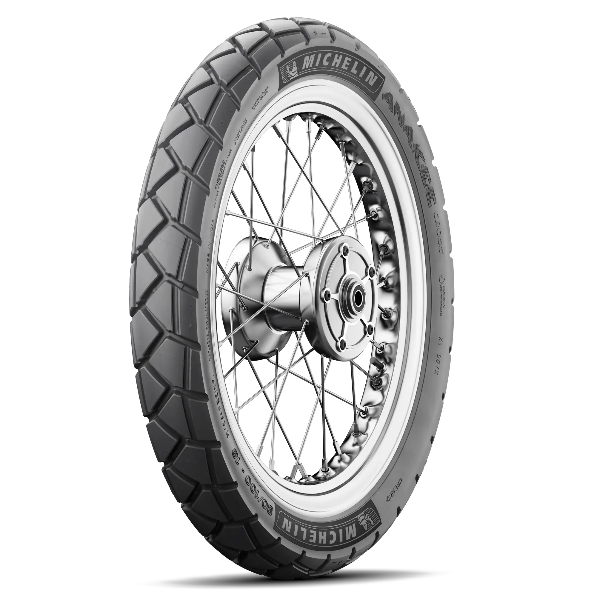 Tyre MICHELIN ANAKEE CROSS Rear All-season tyre 80/100 18 54P A (tyre + rim) Square