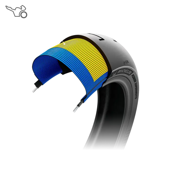 Pneumatico MICHELIN POWER SUPERMOTO Posteriore Quadrato