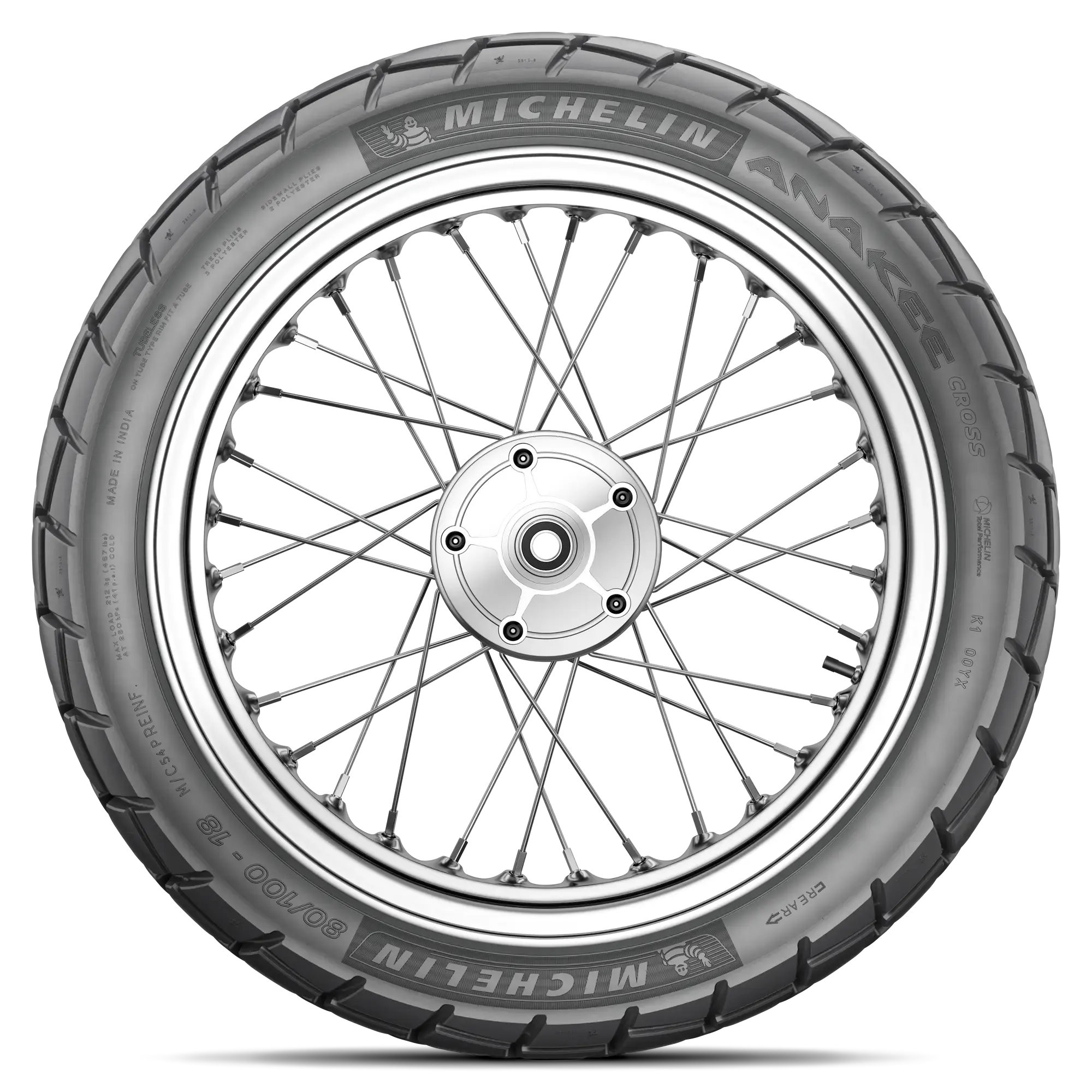 Tyre MICHELIN ANAKEE CROSS Rear All-season tyre 80/100 18 54P A (tyre + rim) Square