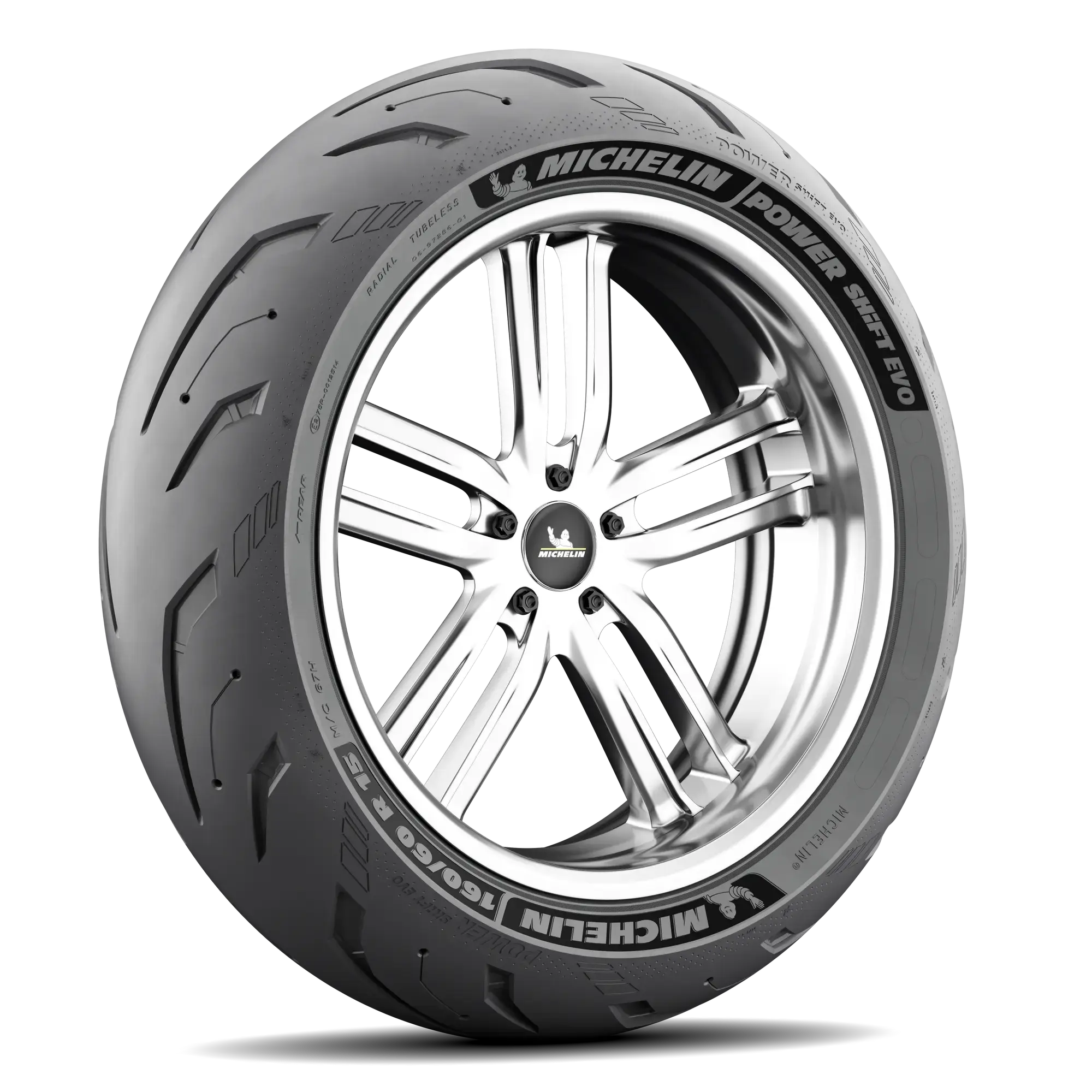 Tyre MICHELIN POWER SHIFT EVO Rear 160/60 R15 67H A (tyre + rim) Square