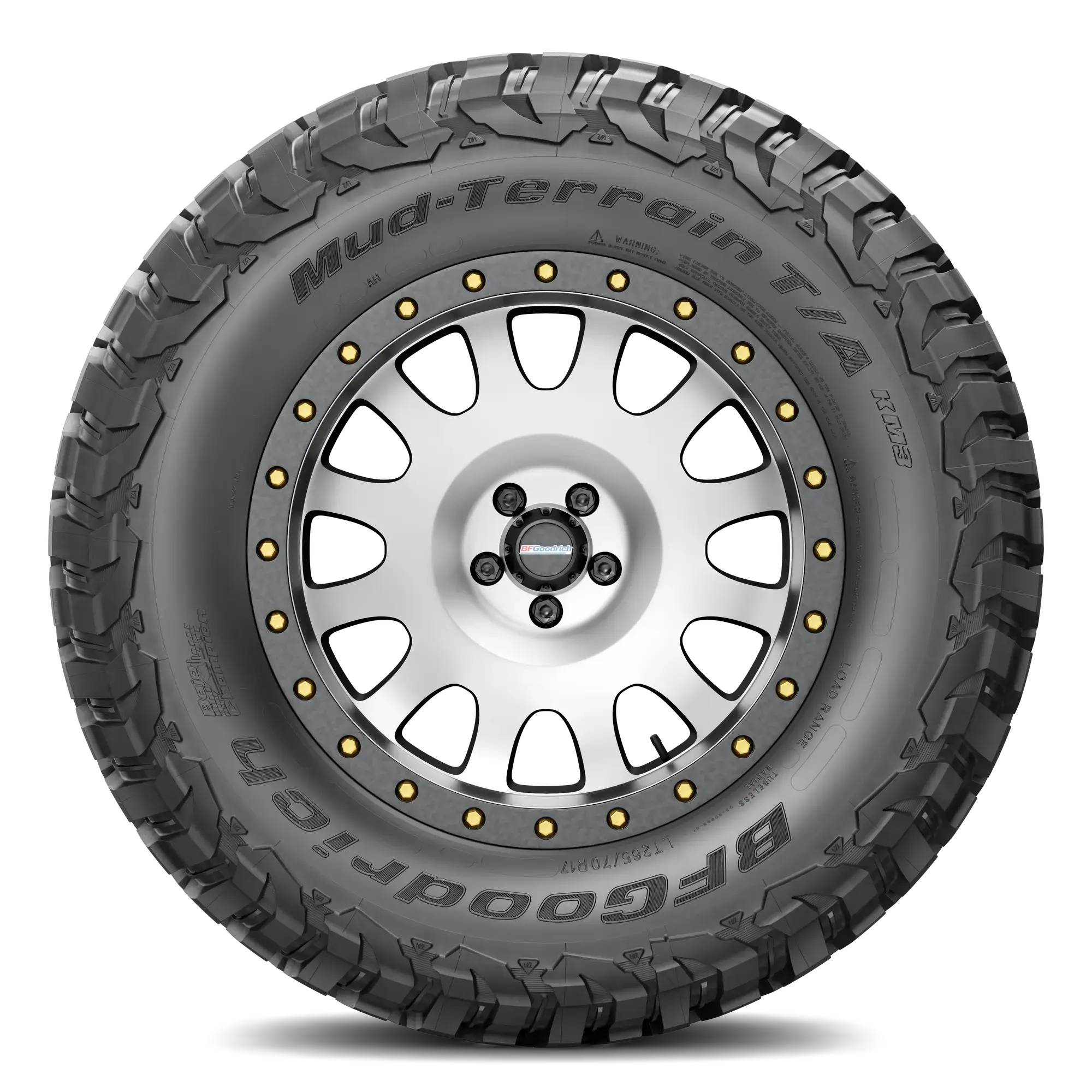 Llanta BFGOODRICH MUD TERRAIN T/A KM3 265/70 R17 121Q LRE Una (llanta + rin) Cuadrado