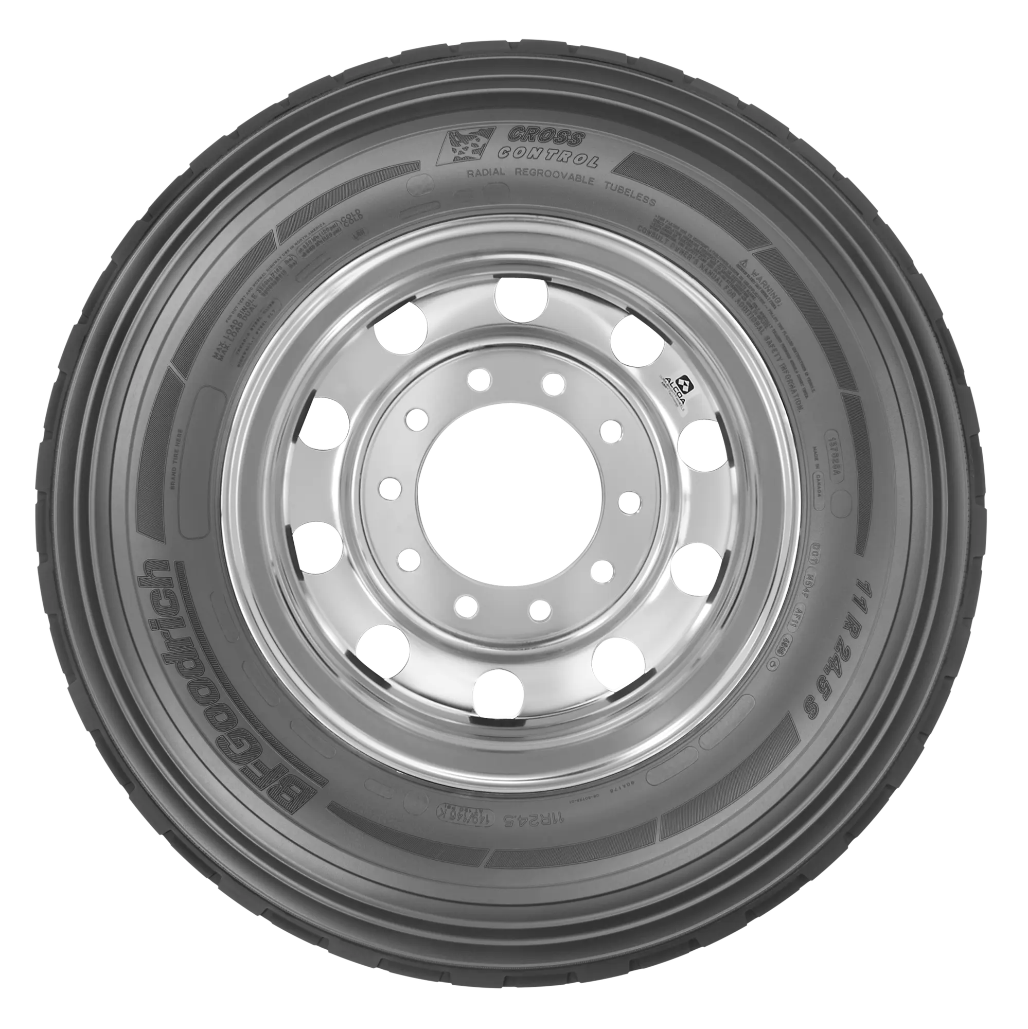 Rendered sidewall view of a BFGoodrich Cross Control S tire