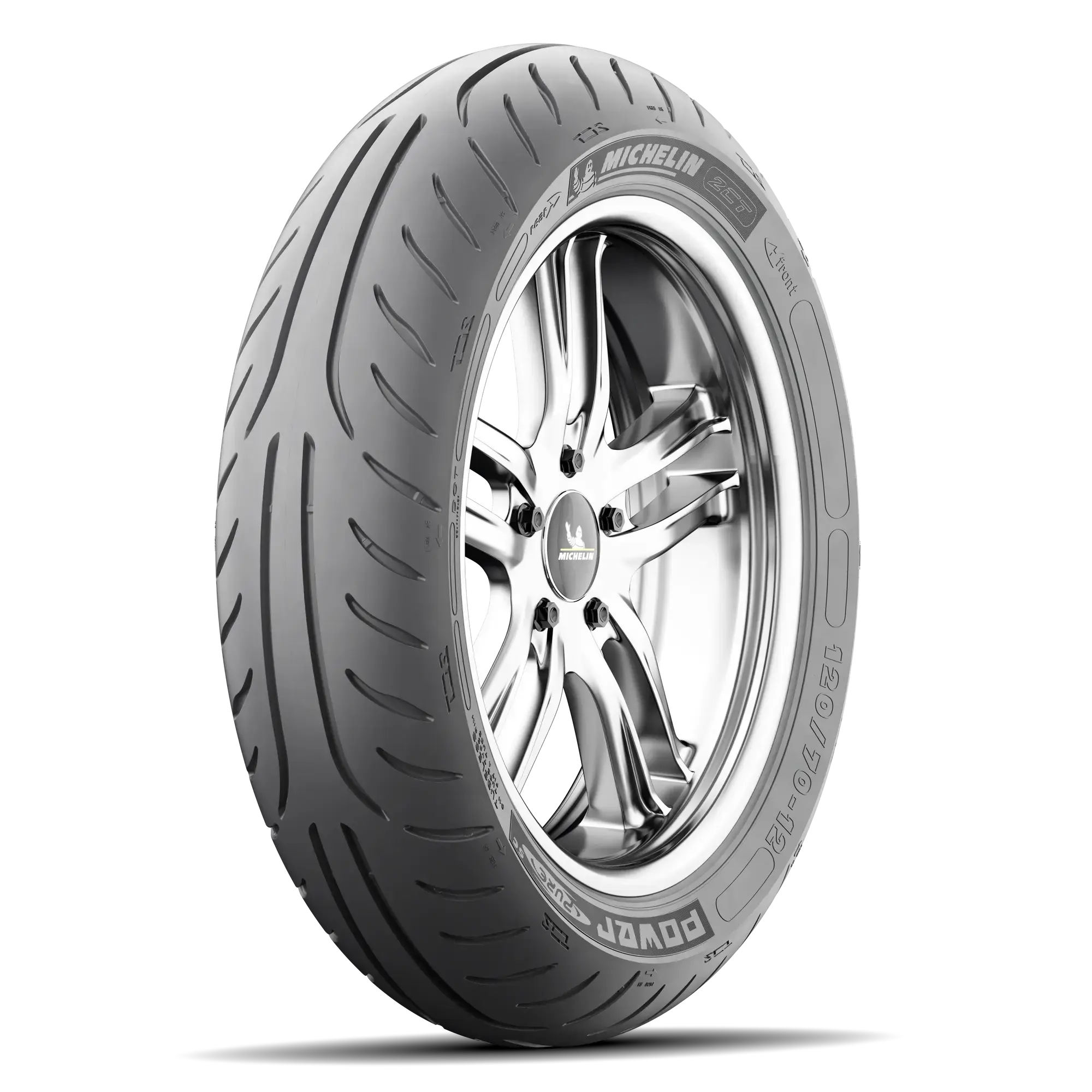 Pneu MICHELIN POWER PURE SC Dianteiros Pneu para todas as estações 120/70 12 48S A (pneu + aro) Quadrado