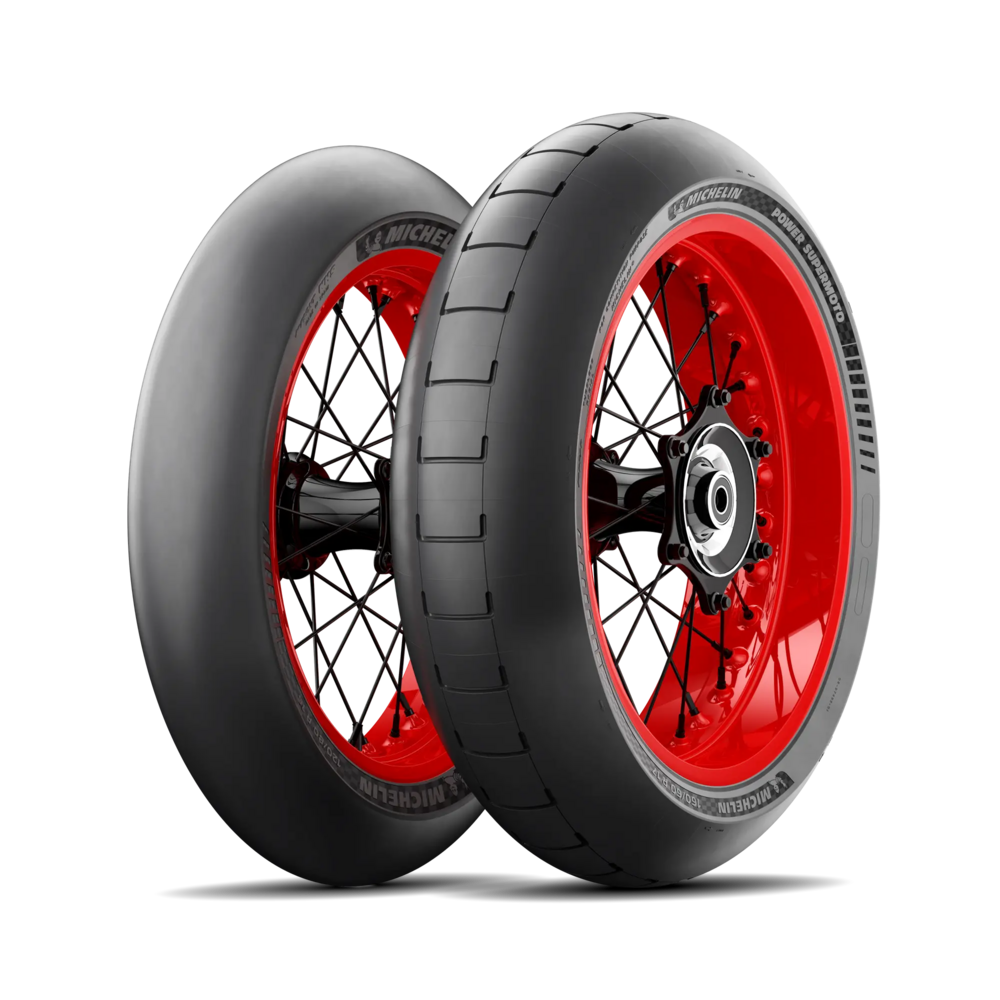 Band MICHELIN POWER SUPERMOTO SLICK Instellen All-season band A (band + velg) Vierkant