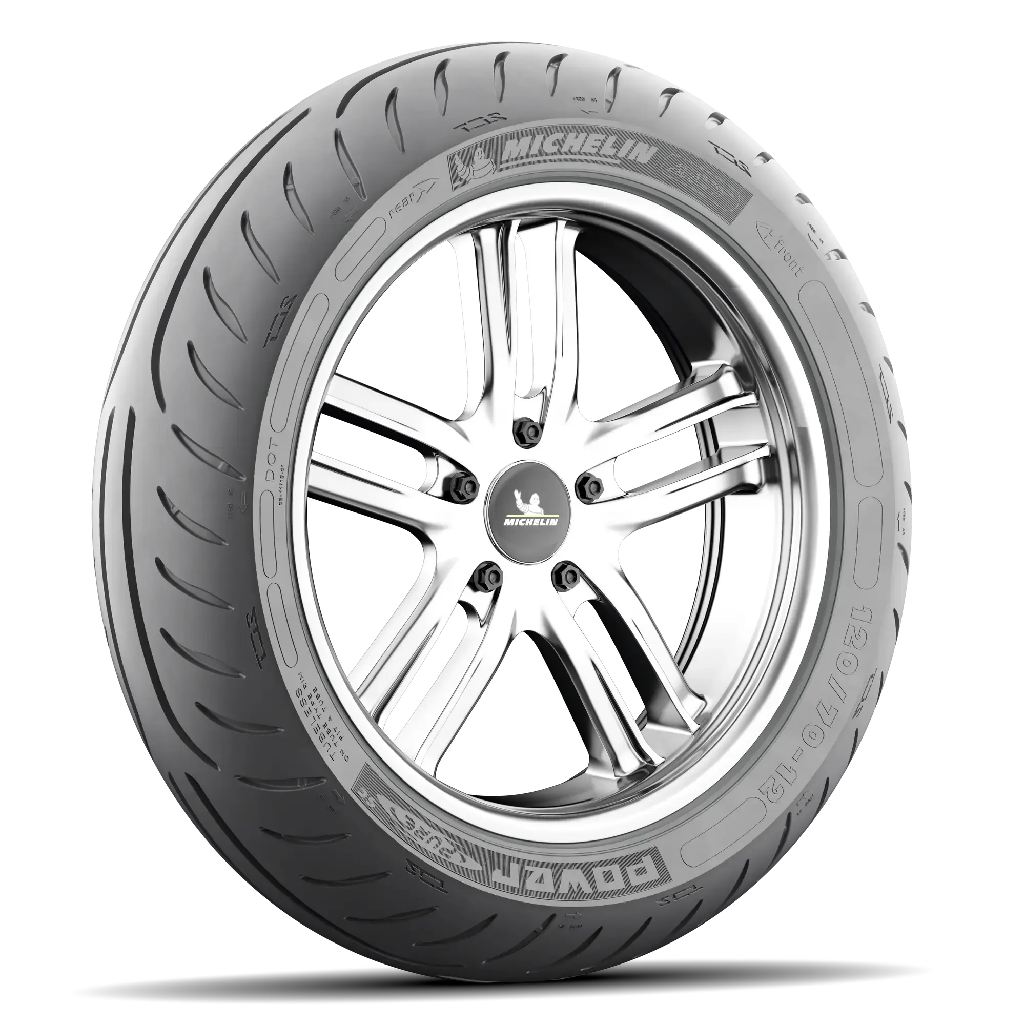 Pneu MICHELIN POWER PURE SC Dianteiros Pneu para todas as estações 120/70 12 48S A (pneu + aro) Quadrado