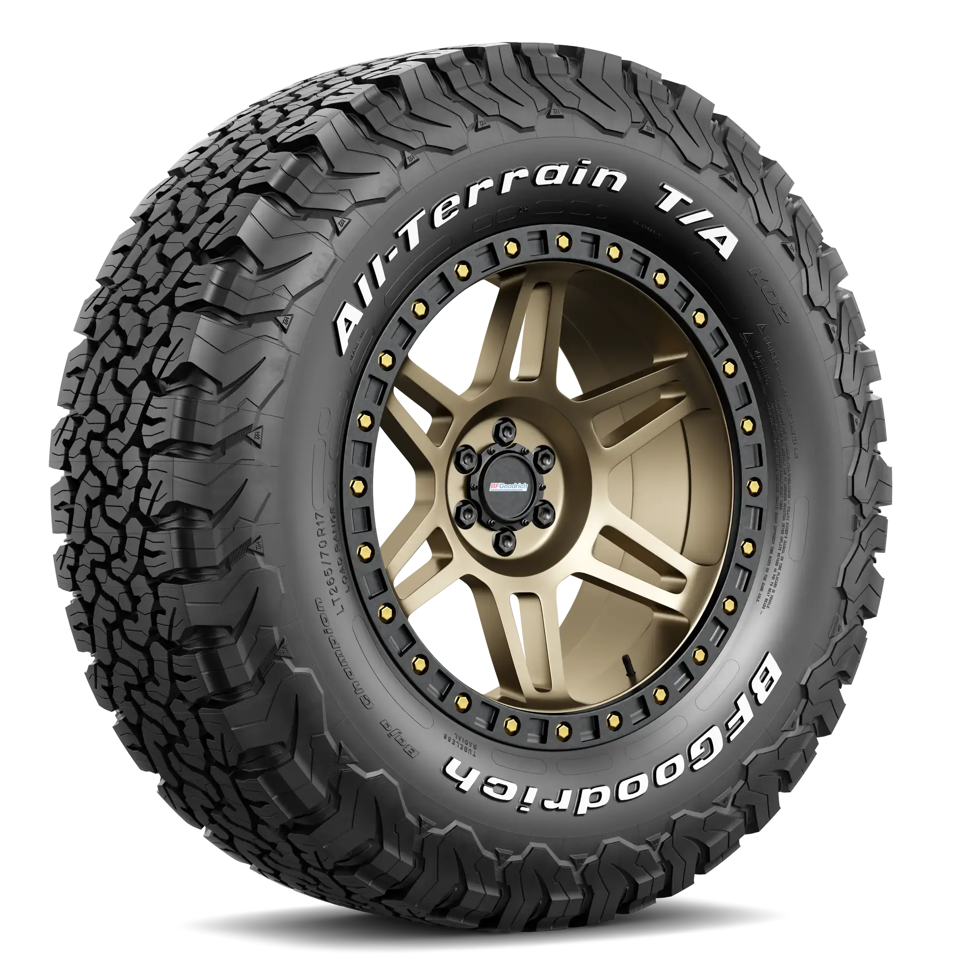 Llanta BFGOODRICH ALL-TERRAIN T/A KO2 Llantas para todas las estaciones LT 265/70 R17 121/118S RWL Una (llanta + rin) Cuadrado