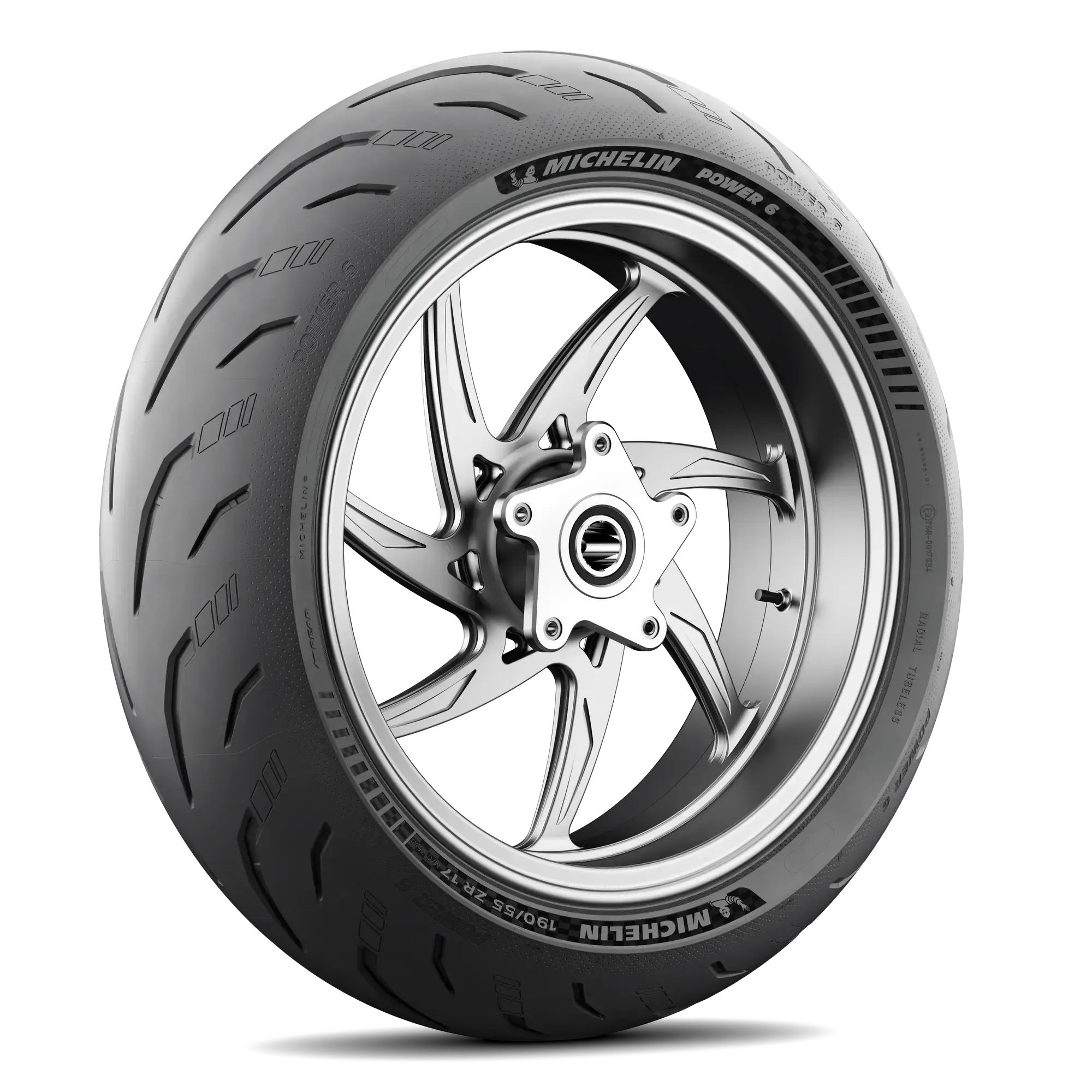Michelin Power 6 Rear Motorcycle Tire - 200/55ZR17, Sport Touring Grip - View #10