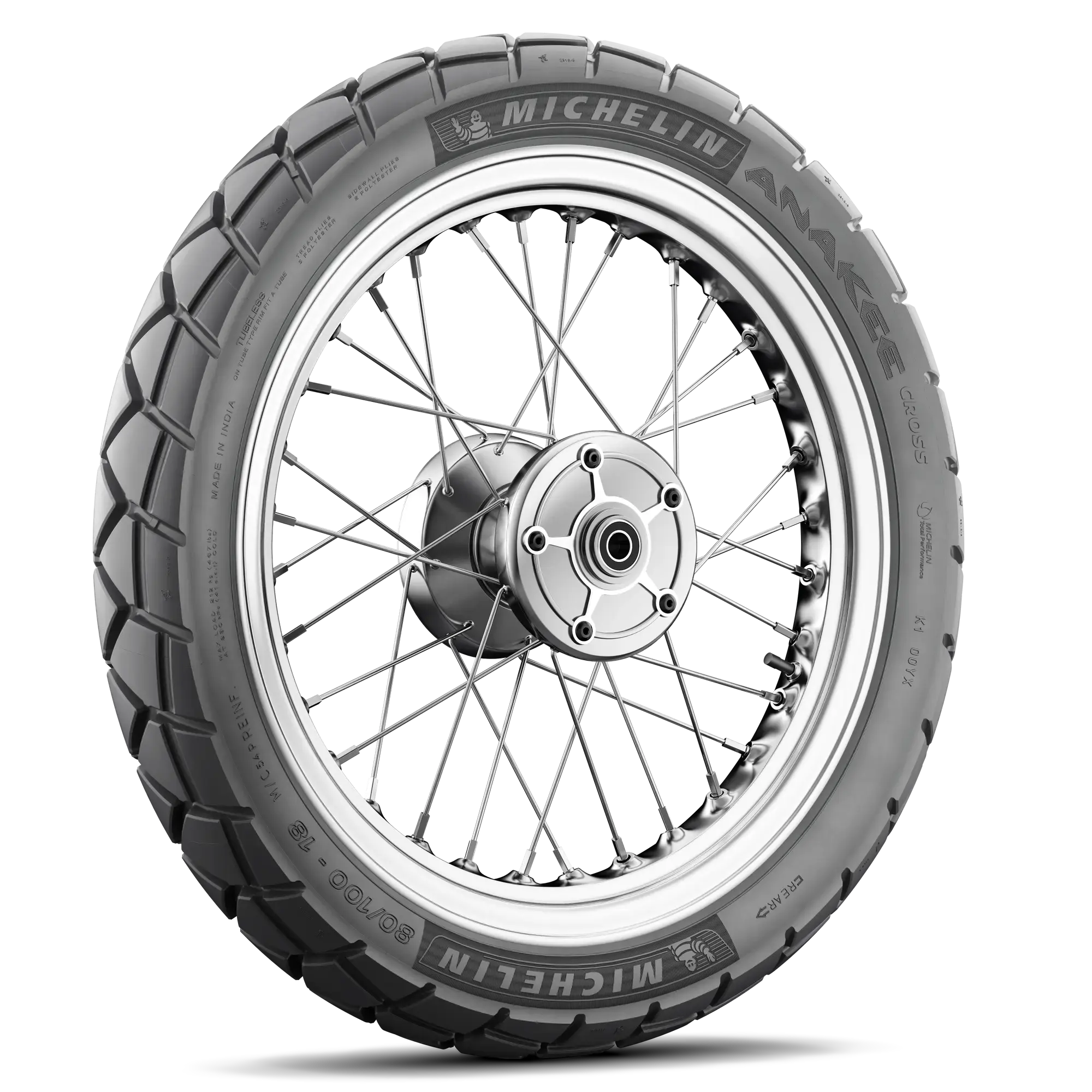 Tyre MICHELIN ANAKEE CROSS Rear All-season tyre 80/100 18 54P A (tyre + rim) Square