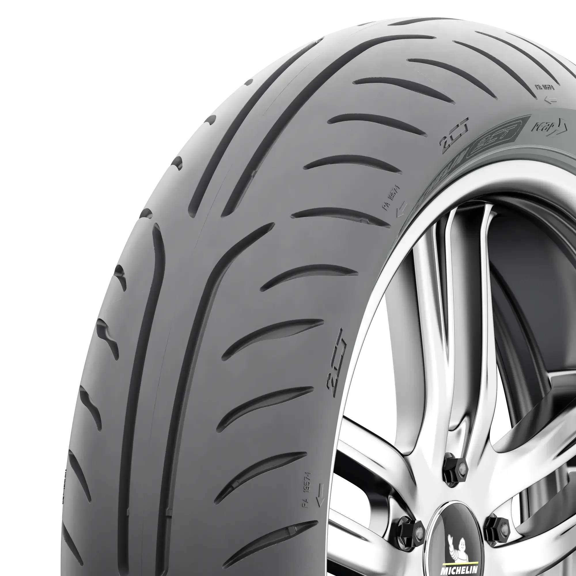Pneu MICHELIN POWER PURE SC Traseiros Pneu para todas as estações 130/60 13 63S A (pneu + aro) Quadrado