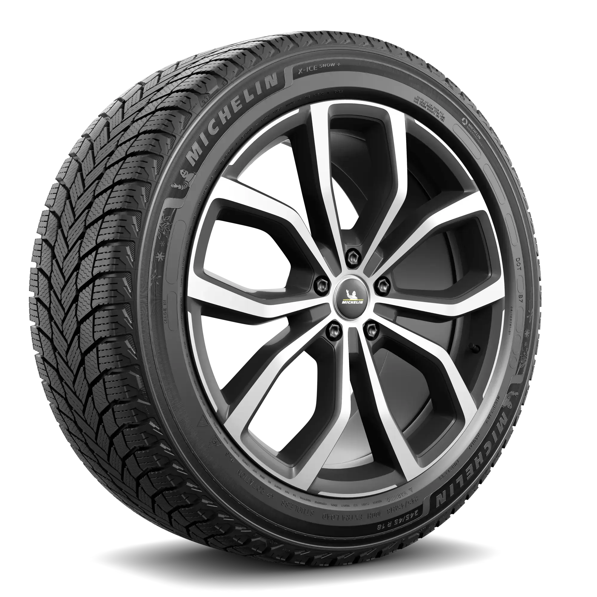 Rengas MICHELIN X-ICE SNOW+ 245/45 R18 100H (Rengas + vanne) Neliö