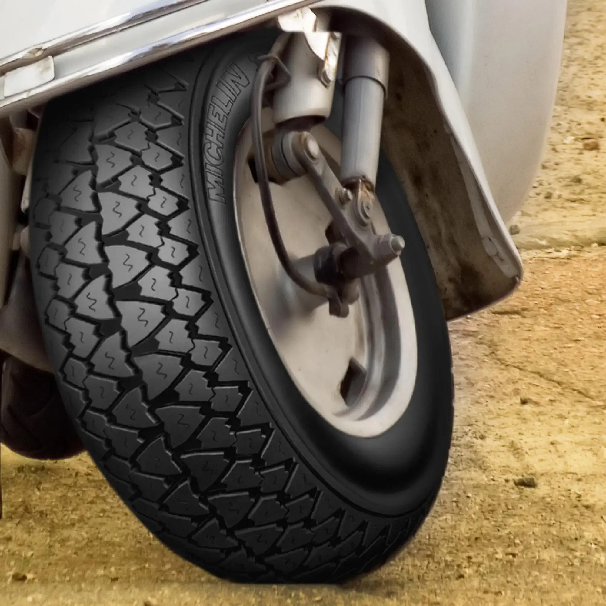 ベスパ 純正ホイール 50S・100・ET3 MICHELINEタイヤ付き ベスパ 純正