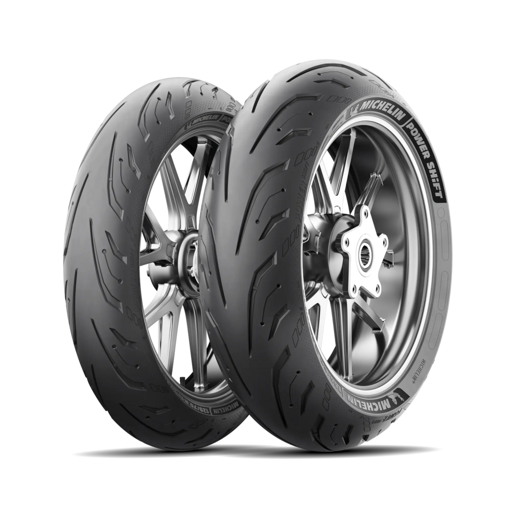 Pneu MICHELIN POWER SHIFT Jeu A (pneu + jante) Carré