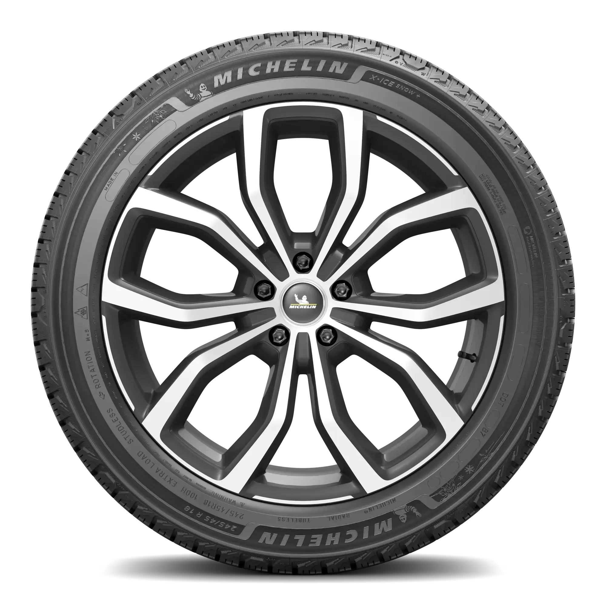 Rengas MICHELIN X-ICE SNOW+ 245/45 R18 100H (Rengas + vanne) Neliö