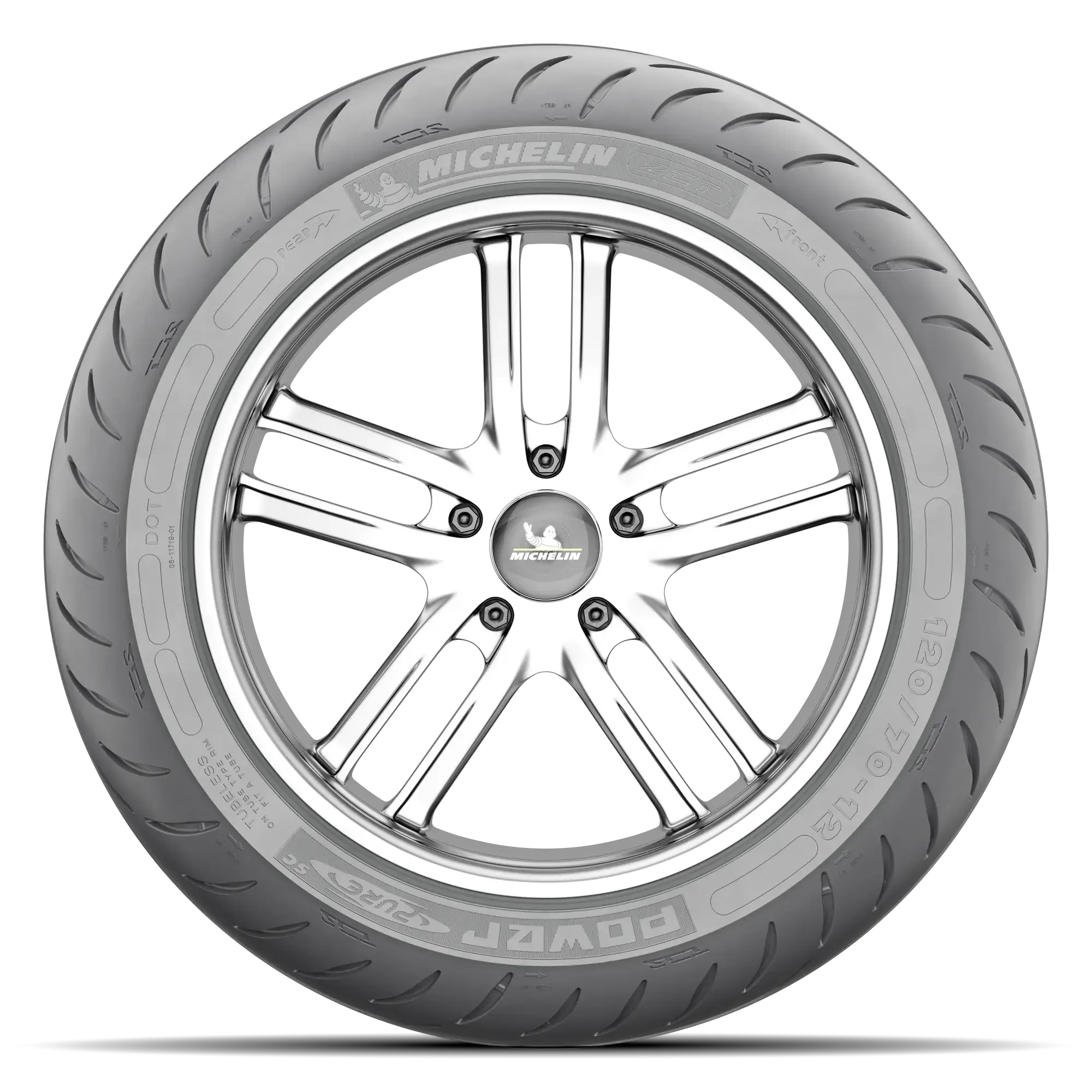 Pneu MICHELIN POWER PURE SC Dianteiros Pneu para todas as estações 120/70 12 48S A (pneu + aro) Quadrado