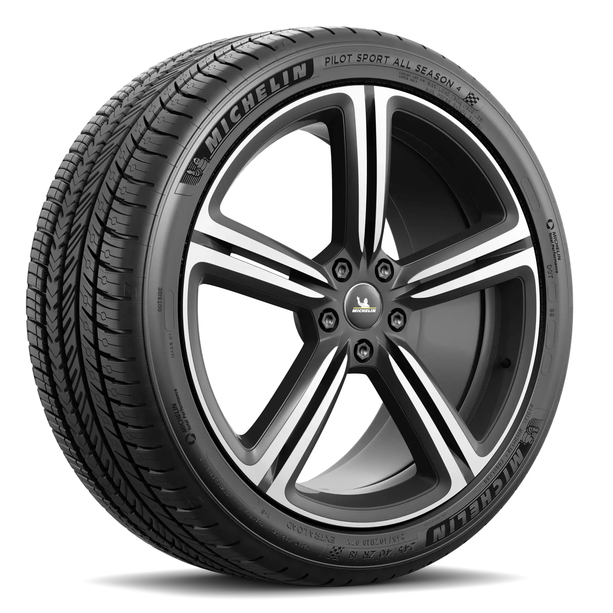Tire MICHELIN PILOT SPORT ALL SEASON 4 All-season tire 245/40 ZR18 97Y XL A (tire + rim) Square